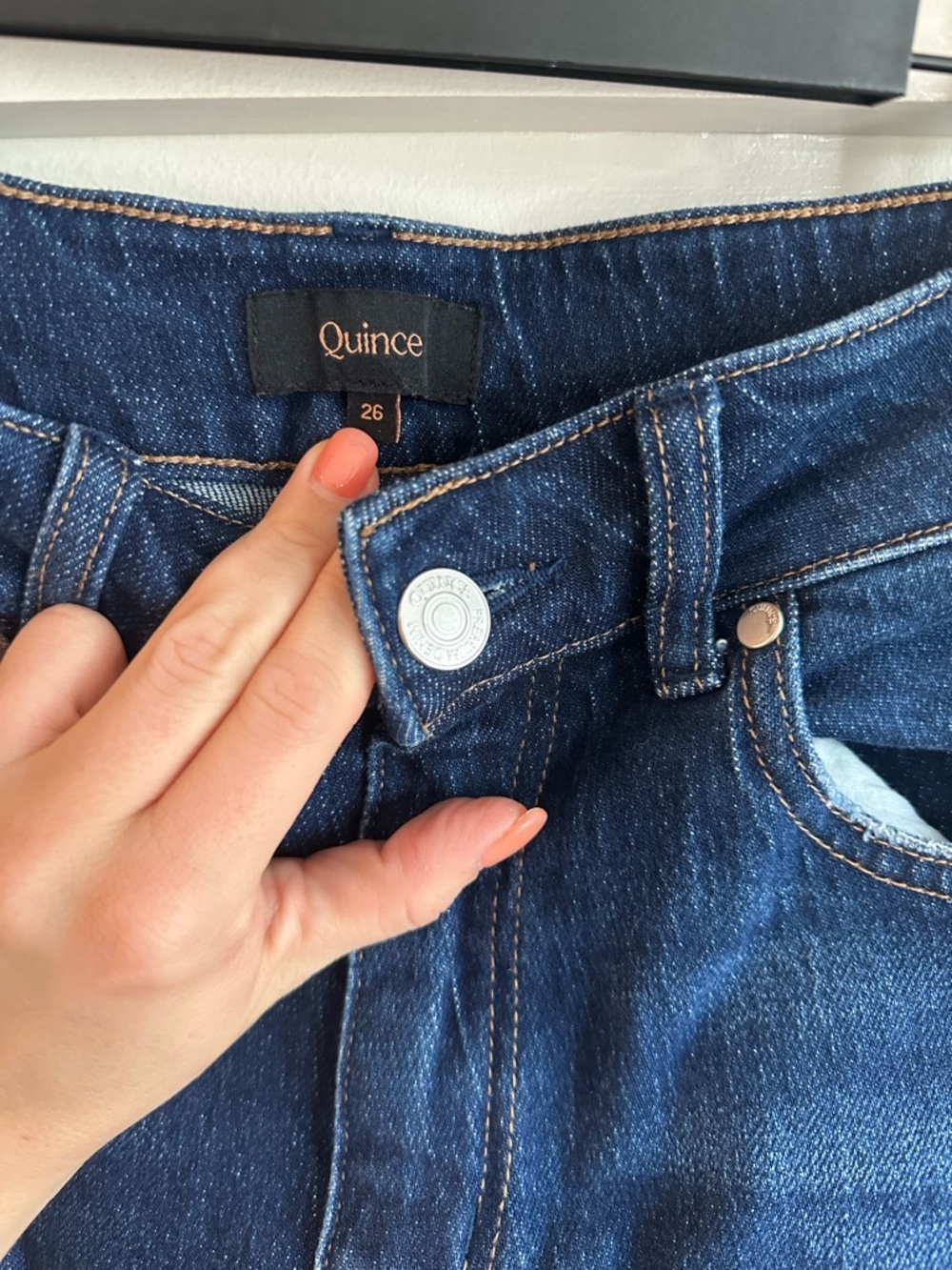 Quince Bella Stretch Straight Jeans - Picture 4 of 5